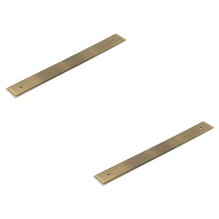PACK Antique Brass Backplate Cabinet Handle 268x30mm Elegant Hardware Upgrade Kitchen Drawer Pull Handle (1)