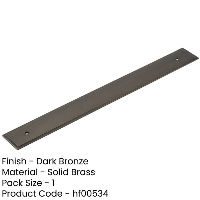 Elegant Dark Bronze Backplate Cabinet Handle 268x30mm Kitchen Drawer Pull Handle-1