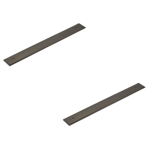 PACK Elegant Dark Bronze Backplate Cabinet Handle 268x30mm Kitchen Drawer Pull Handle (1)