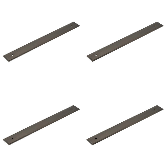 PACK Elegant Dark Bronze Backplate Cabinet Handle 268x30mm Kitchen Drawer Pull Handle