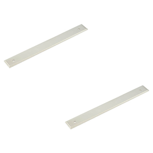 PACK Elegant Polished Nickel Backplate Cabinet Handle 268x30mm Kitchen Drawer Pull Handle (1)