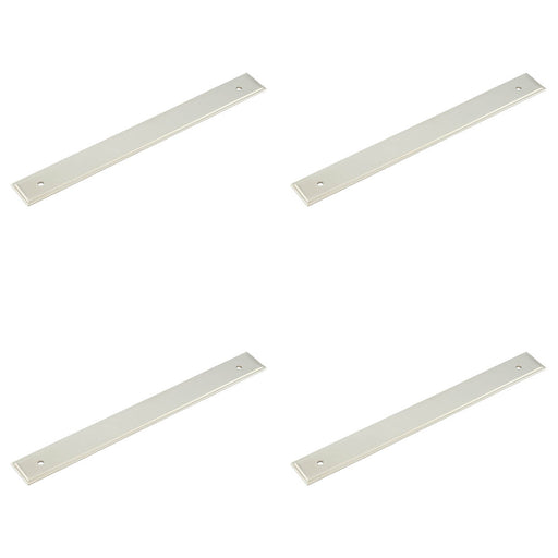 PACK Elegant Polished Nickel Backplate Cabinet Handle 268x30mm Kitchen Drawer Pull Handle