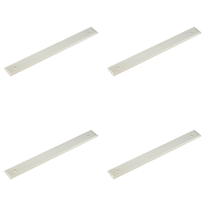 PACK Elegant Polished Nickel Backplate Cabinet Handle 268x30mm Kitchen Drawer Pull Handle