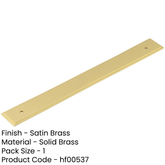 Elegant Satin Brass Backplate Cabinet Handle 268x30mm Kitchen Drawer Pull Handle-1
