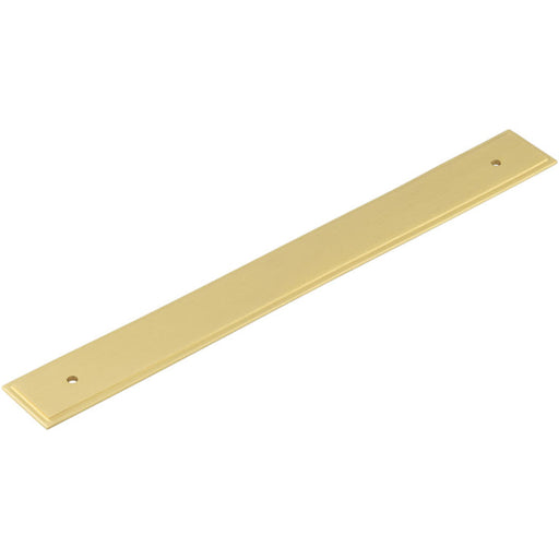 Elegant Satin Brass Backplate Cabinet Handle 268x30mm Kitchen Drawer Pull Handle