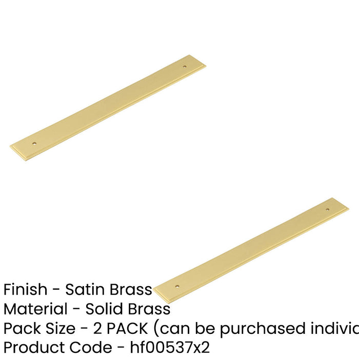 PACK Elegant Satin Brass Backplate Cabinet Handle 268x30mm Kitchen Drawer Pull Handle (1)-1
