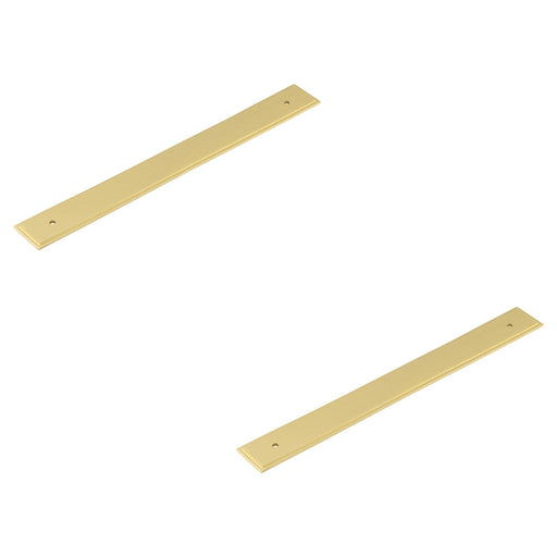 PACK Elegant Satin Brass Backplate Cabinet Handle 268x30mm Kitchen Drawer Pull Handle (1)