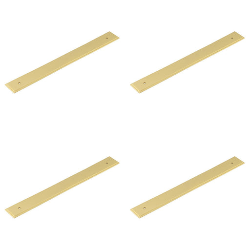 PACK Elegant Satin Brass Backplate Cabinet Handle 268x30mm Kitchen Drawer Pull Handle