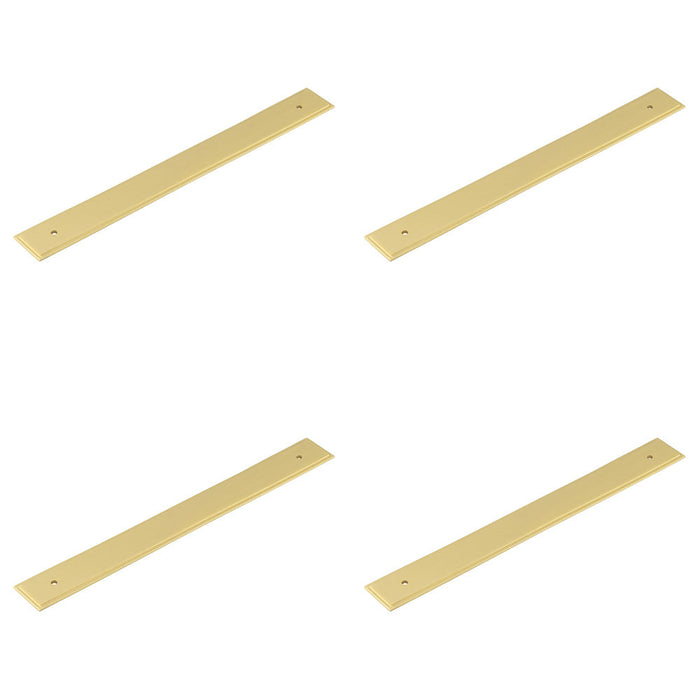 PACK Elegant Satin Brass Backplate Cabinet Handle 268x30mm Kitchen Drawer Pull Handle