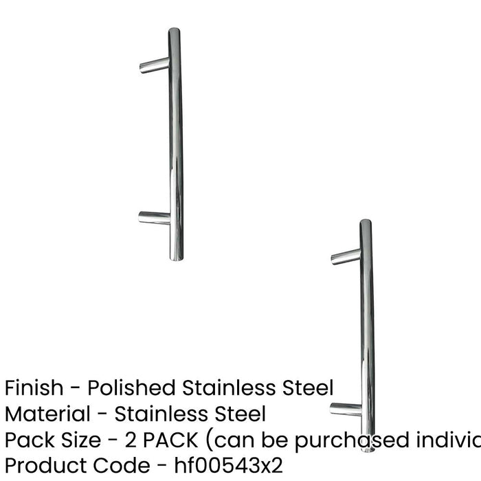 PACK Premium Polished Stainless Steel Cabinet Handle 294x12mm Kitchen Drawer Pull Handle (1)-1