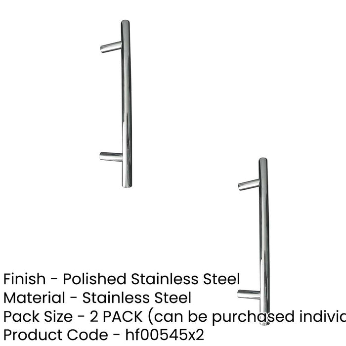 PACK Premium Polished Stainless Steel Cabinet Handle 394x12mm Kitchen Drawer Pull Handle (1)-1