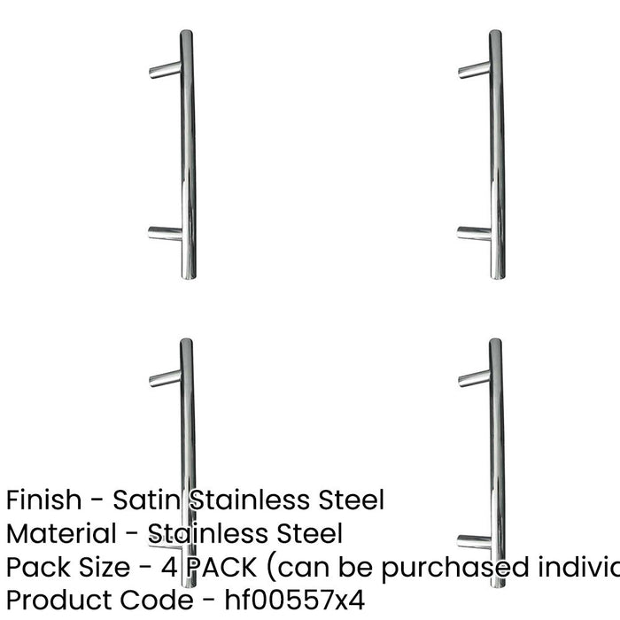 PACK Sleek Satin Stainless Steel Cabinet Handle 244x12mm Durable Design Kitchen Drawer Pull Handle-1