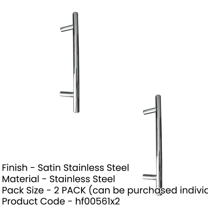 PACK Satin Stainless Steel Cabinet Handle 444x12mm Modern Kitchens Kitchen Drawer Pull Handle (1)-1