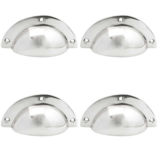 PACK Elegant 85mm Polished Chrome Drawer Pulls Modern Interiors Kitchen Drawer Pull Handle