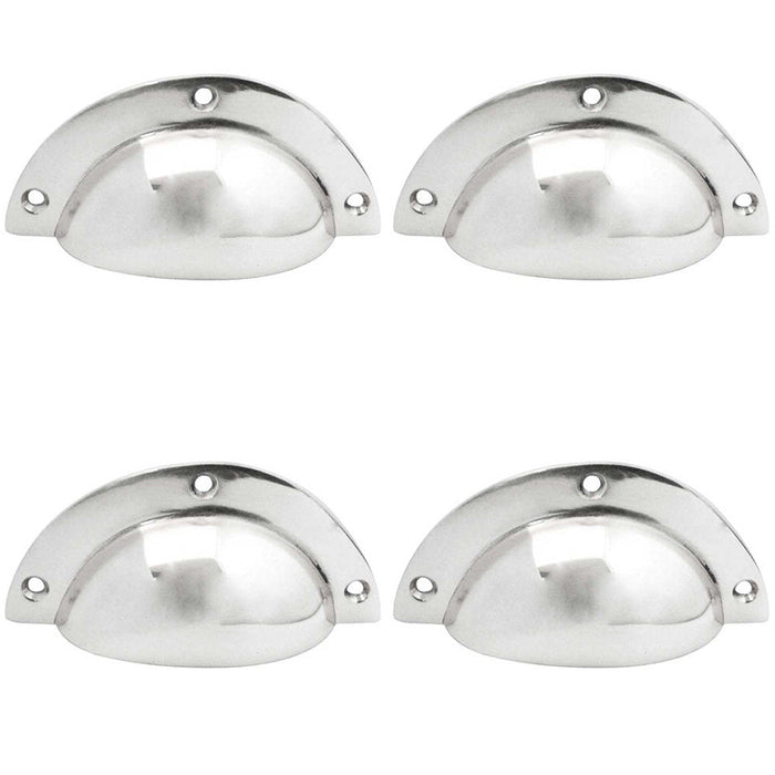PACK Elegant 85mm Polished Chrome Drawer Pulls Modern Interiors Kitchen Drawer Pull Handle