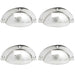 PACK Elegant 85mm Polished Chrome Drawer Pulls Modern Interiors Kitchen Drawer Pull Handle
