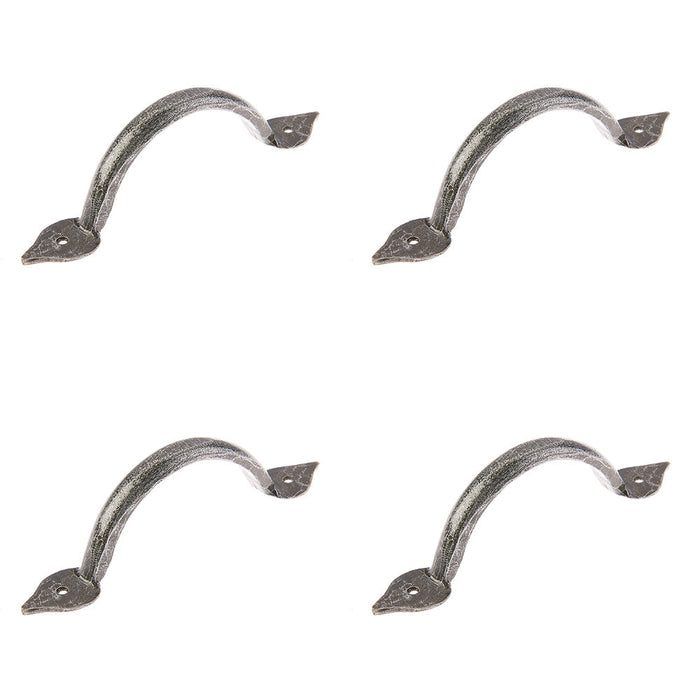 PACK Stylish Pewter Tear Cabinet Handle 130x34mm Elegant Home Decor Kitchen Drawer Pull Handle