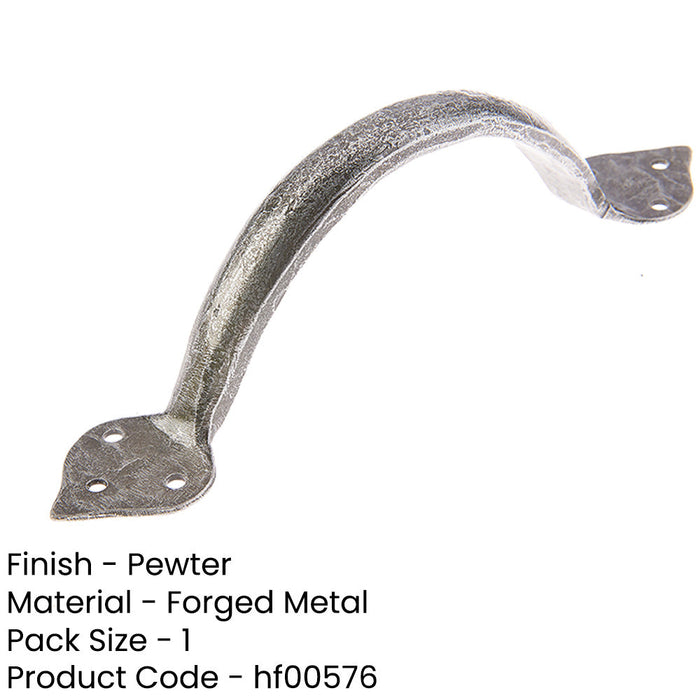 Elegant Pewter Tear Cabinet Handle 185x50mm Stylish Home Decor Kitchen Drawer Pull Handle-1