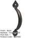 Elegant Black Tear Cabinet Handle 130x34mm Stylish Interiors Kitchen Drawer Pull Handle-1