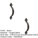 PACK Elegant Black Tear Cabinet Handle 130x34mm Stylish Interiors Kitchen Drawer Pull Handle (1)-1