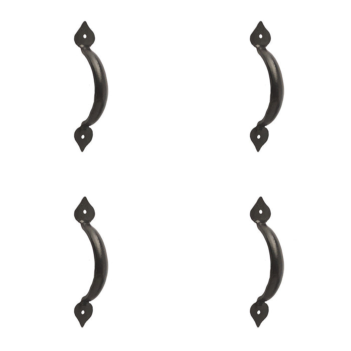 PACK Elegant Black Tear Cabinet Handle 130x34mm Stylish Interiors Kitchen Drawer Pull Handle