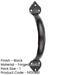 Stylish Black Tear Cabinet Handle 185x50mm Elegant Interiors Kitchen Drawer Pull Handle-1