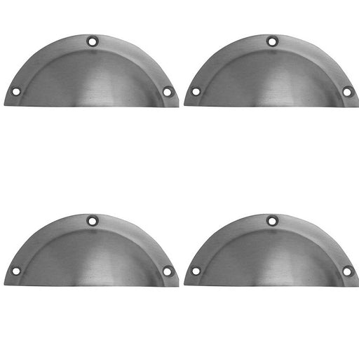 PACK Elegant 85mm Satin Chrome Drawer Pulls Modern Interiors Kitchen Drawer Pull Handle