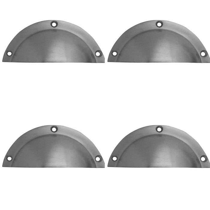 PACK Elegant 85mm Satin Chrome Drawer Pulls Modern Interiors Kitchen Drawer Pull Handle
