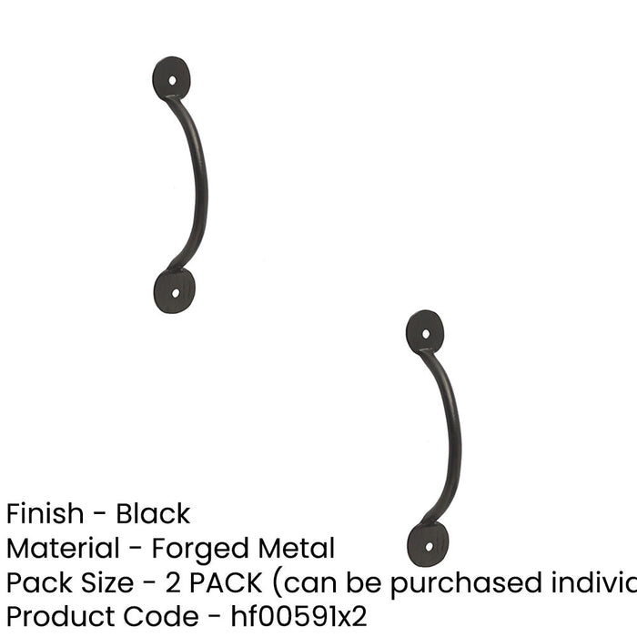 PACK Stylish Black Handle 127x35mm Cabinets Kitchen Drawer Pull Handle (1)-1