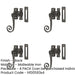 PACK Antique Style 100mm Black Locking Fasteners Secure Range Window Handle-1