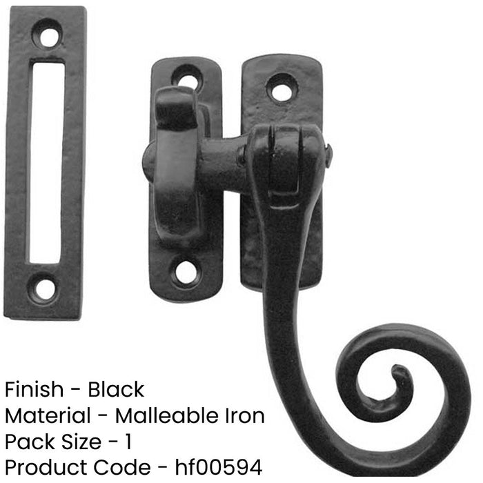 Antique Black Casement Fasteners 85mm Range Windows Window Handle-1