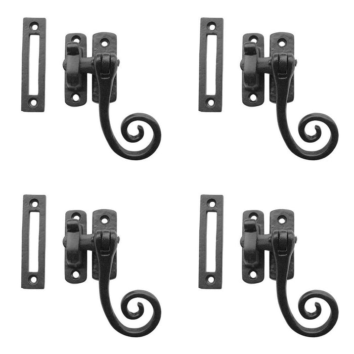 PACK Antique Black Casement Fasteners 85mm Range Windows Window Handle