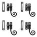 PACK Antique Black Casement Fasteners 85mm Range Windows Window Handle