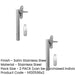 PACK High-Quality 120mm Satin Stainless Steel Casement Fasteners Durable Window Security Window Handle (1)-1