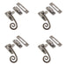 PACK Premium Pewter Curly Tail Casement Fasteners 90x55mm Elegant Window Finishes Window Handle
