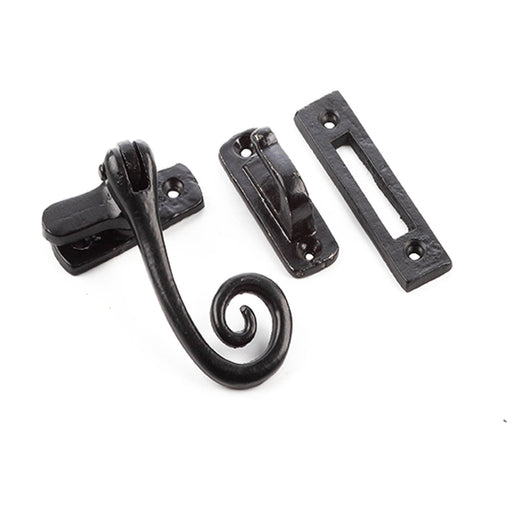 Durable Black Range Curly Tail Casement Fasteners 90x55mm Secure Windows Window Handle