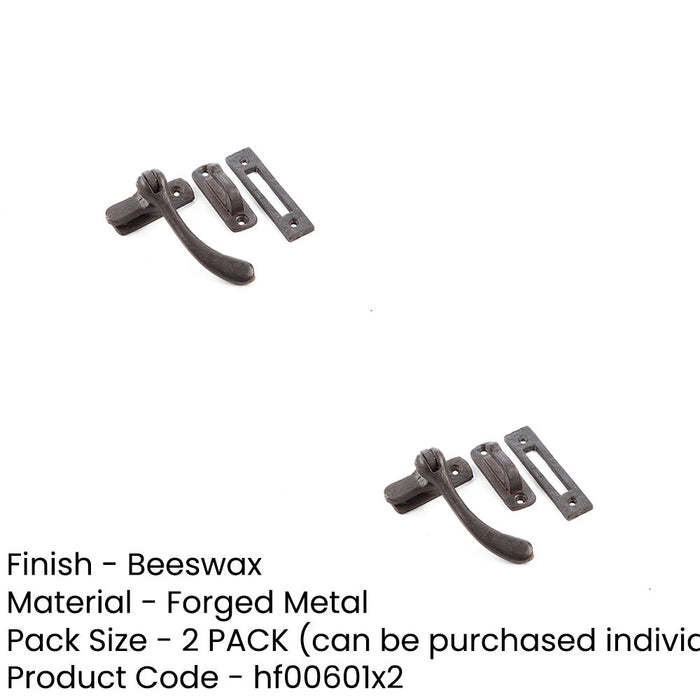PACK High-Quality Beeswax Range Bulb Casement Fasteners 95x55mm Window Handle (1)-1