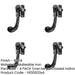 PACK High-Quality Antique Range Casement Fasteners Elegant Black Finish 94mm Window Handle-1