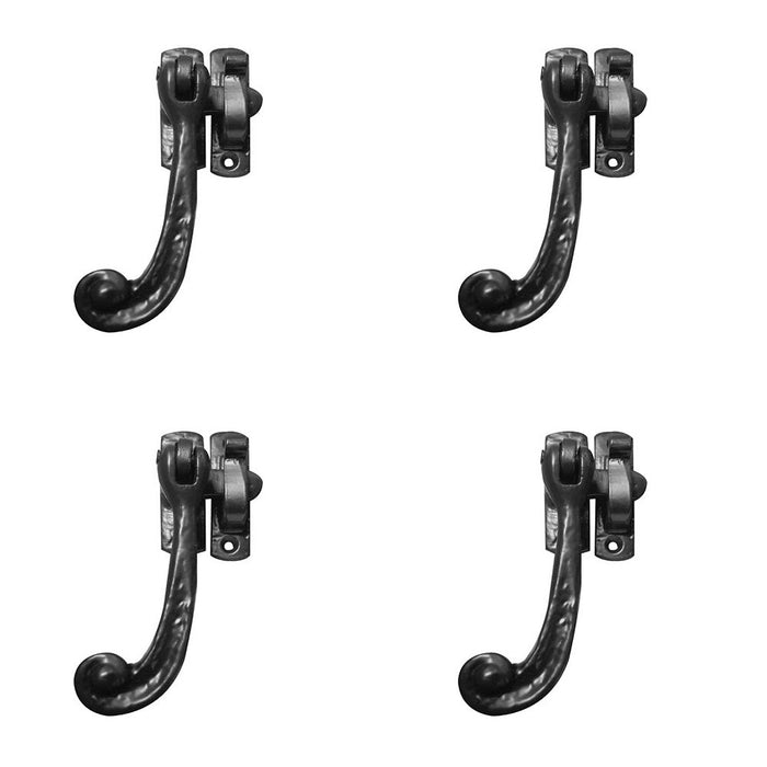 PACK High-Quality Antique Range Casement Fasteners Elegant Black Finish 94mm Window Handle