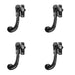 PACK High-Quality Antique Range Casement Fasteners Elegant Black Finish 94mm Window Handle