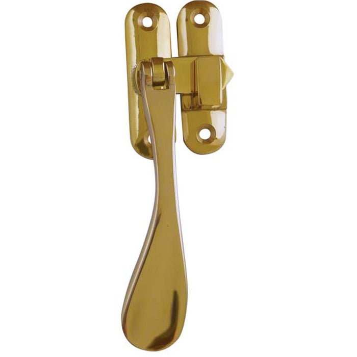 Elegant Victorian Casement Fasteners Polished Brass 90mm Window Handle
