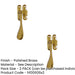 PACK Elegant Victorian Casement Fasteners Polished Brass 90mm Window Handle (1)-1