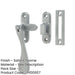Elegant Victorian Casement Fasteners Satin Chrome Finish 90mm Window Handle-1