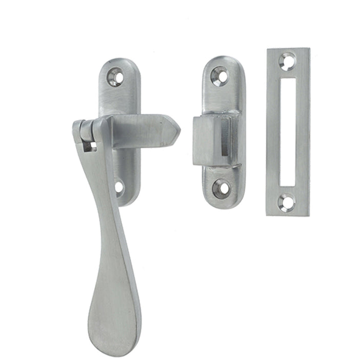 Elegant Victorian Casement Fasteners Satin Chrome Finish 90mm Window Handle