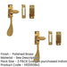 PACK Elegant Victorian Casement Fasteners Polished Brass 105mm Window Handle (1)-1