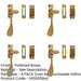 PACK Elegant Victorian Casement Fasteners Polished Brass 105mm Window Handle-1