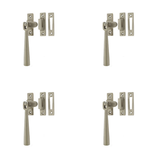 PACK Durable 110mm Satin Nickel Casement Fasteners Secure Windows Window Handle