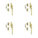 PACK Premium Polished Brass Lockable Casement Fasteners 124mm Secure Windows Window Handle