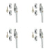 PACK Premium Modern Lockable Casement Fasteners Polished Chrome 124mm Window Handle