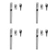 PACK Premium Modern Lockable Casement Fasteners 124mm White Enhanced Security Window Handle